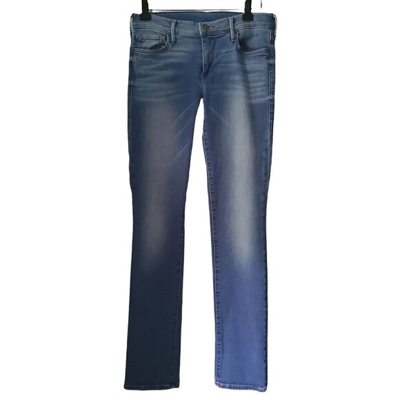 TRUE Religion Cora Medium Wash Mid Rise Straight Leg Stretch Denim Jeans Size 28 - Picture 2 of 10